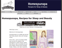 Tablet Screenshot of homespunspa.com